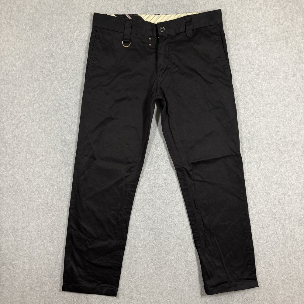Diesel CHINOS Men 33x29 Black Relaxed Tapered Stretch Twill Dress Pants EUC